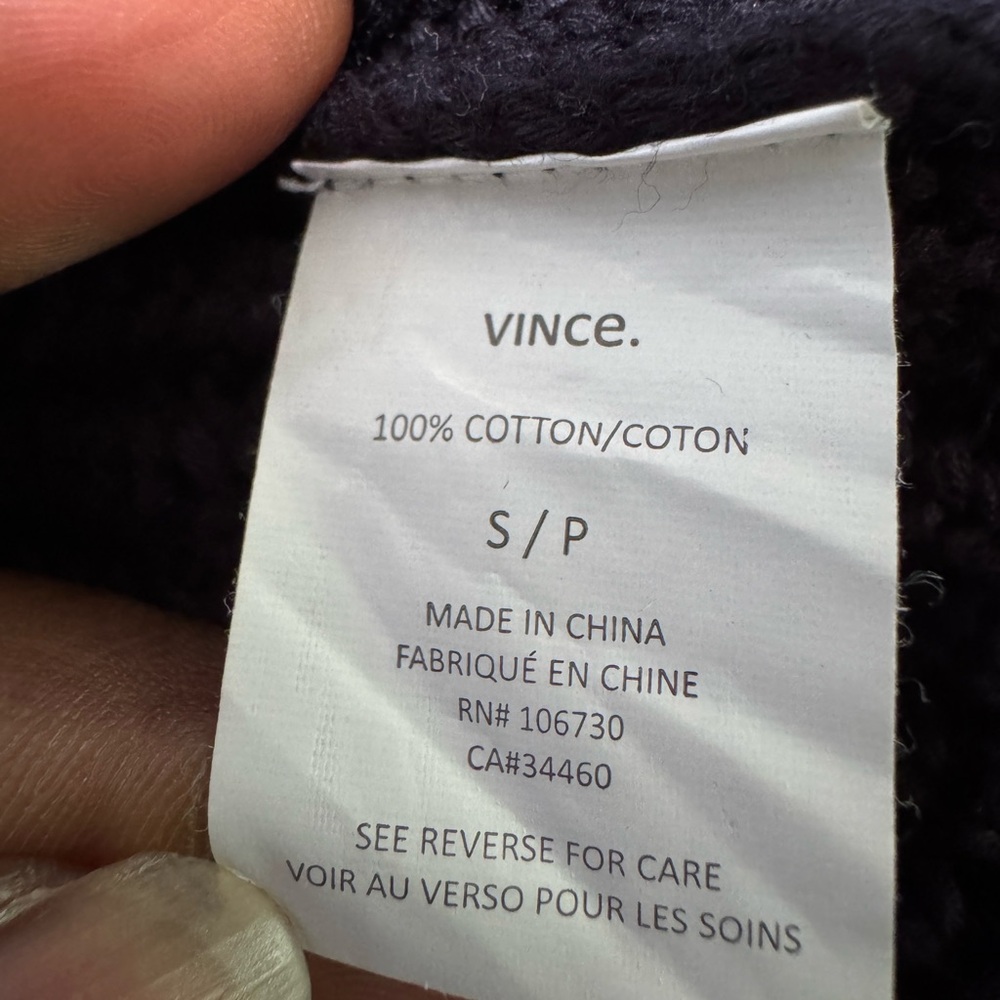 Vince Women's 100% Cotton V-Neck Sweater - Picture 11 of 13